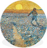 WallCircle - Wandcirkel ⌀ 30 - De zaaier - Schilderij van Vincent van Gogh - Ronde schilderijen woonkamer - Wandbord rond - Muurdecoratie cirkel - Kamer decoratie binnen - Wanddecoratie muurcirkel - Woonaccessoires