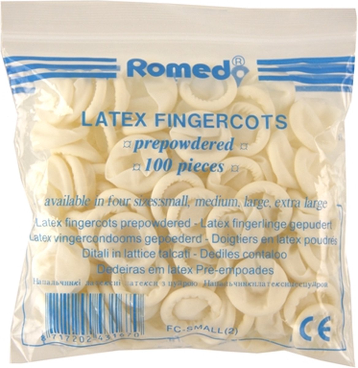 Romed VingerCondooms Latex - Large - 100 stuks