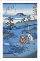 Walljar - Utagawa Kuniyoshi - Noji - Muurdecoratie - Poster met lijst