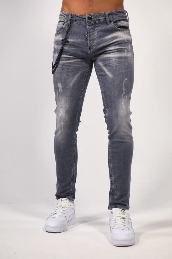 Heren Slim Fit Uniplay Jeans Albert Grey Size : 36/32 | Heren Jeans | slim  fit heren... | bol.com