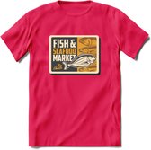 Vissen T-Shirt | Grappig Verjaardag Vis Hobby Cadeau Shirt | Dames - Heren - Unisex | Tshirt Hengelsport Kleding Kado - Roze - S