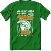 Val Me Niet Lastig Tijdens Het Vissen T-Shirt | Oranje | Grappig Verjaardag Vis Hobby Cadeau Shirt | Dames - Heren - Unisex | Tshirt Hengelsport Kleding Kado - Donker Groen - L