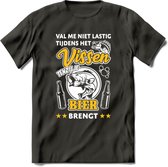 Val Me Niet Lastig Tijdens Het Vissen T-Shirt | Geel | Grappig Verjaardag Vis Hobby Cadeau Shirt | Dames - Heren - Unisex | Tshirt Hengelsport Kleding Kado - Donker Grijs - M