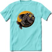 Vissen T-Shirt | Grappig Verjaardag Vis Hobby Cadeau Shirt | Dames - Heren - Unisex | Tshirt Hengelsport Kleding Kado - Licht Blauw - XXL