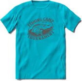 Fishing - Vissen T-Shirt | Grappig Verjaardag Vis Hobby Cadeau Shirt | Dames - Heren - Unisex | Tshirt Hengelsport Kleding Kado - Blauw - M
