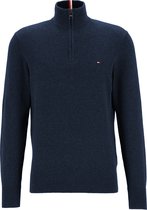 Tommy Hilfiger Pima Cotton Cashmere - heren schipperstrui katoen met kasjmier - donkerblauw (Desert Sky) -  Maat: S