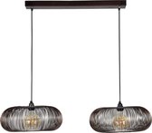 DePauwWonen - 2x Disk wire copper twist Hanglamp - E27 Fitting - Donker bruin ; Koper - Hanglampen Eetkamer, Woonkamer, Industrieel, Plafondlamp, Slaapkamer, Designlamp voor Binnen