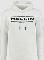 Ballin Amsterdam -  Heren Slim Fit   Hoodie  - Wit - Maat S