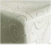 JEMIDI Tafelkleed ornamenten zijdeglans edele tafelhoes tafelkleed - Champagne - Vorm Oval - Maat 130x260