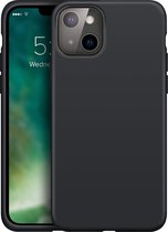 Xqisit Silicone case Anti Bac PC en siliconen hoesje voor iPhone 13 - zwart