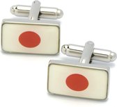 Manchetknopen - Japanse Vlag Japan Rood Wit