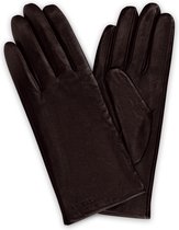 Navaris leren touchscreen handschoenen - 100% lederen handschoenen - Dameshandschoenen met zachte voering van kasjmier - Maat M - Donkerbruin