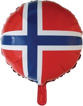 Wefiesta Folieballon Noorwegen 45,5 Cm Blauw/rood