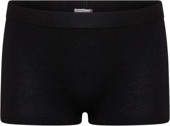 Zwarte katoenen boxershort met elastische tailleband.
