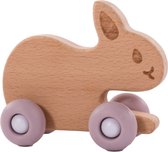 Bo Jungle B-Woody Rabbit Roze Speeltje op Wielen B910230