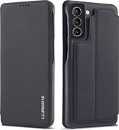 Luxe Telefoonhoesje voor Samsung Galaxy S22 Plus | Hoogwaardig Leren Bookcase | Luxe Uitstraling | Flip Case | Portemonnee | Zwart