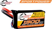 RC Plus - Li-Po Batterijpack - Sportsline 30C - 1300 mAh - 2S1P - 7,4V - Deans Stekker