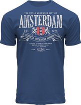 Fox Originals Amsterdam Superior T-shirt Heren & Dames Katoen Denim Maat S