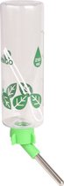 Flamingo drinkfles transparant groen - kunststof - 250ml - 8.5cm l x 5cm b x 20.5cm h