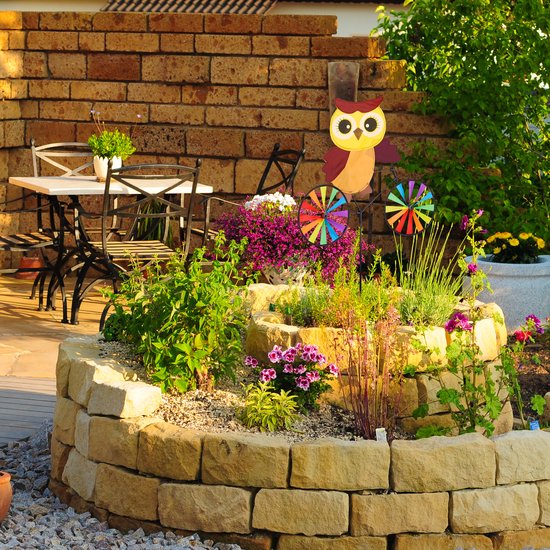 4x windmolen dier - fiets - windspel - tuinsteker - tuin - kinderen - decoratie