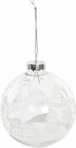 LuxuryLiving - Kerstballen - DKD Home Decor - 8 cm - Kristal - Wit - Pack 3 uds