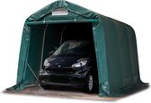 Garagetent 2,4 x 3,6 m carport PVC 800 N-zeil beschutting opslagtent weidetent donkergroen