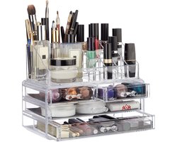 Make-up Organizer - Tweedelig - Cosmetica Opbergdoos - Transparant