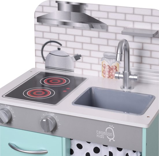 Teamson Kids Modern Houten Speelkeuken - Kinderspeelgoed - Rollenspel Speelgoed - Mintgroen van Teamson Kids — afbeelding 2