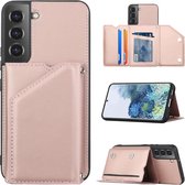 Fonu Samsung S22 Plus Hoesje Rosegoud - Backcover Wallet