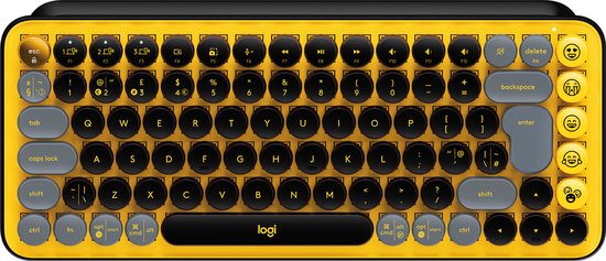 Logitech Pop Keys - Draadloos Mechanisch Emoji Toetsenbord - FR Azerty - Blast Yellow