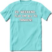 Zo Weekend, Tijd Om Bij Te Tanken T-Shirt | Bier Kleding | Feest | Drank | Grappig Verjaardag Cadeau | - Licht Blauw - L