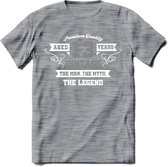 13 Jaar Legend T-Shirt | Zilver - Wit | Grappig Verjaardag en Feest Cadeau | Dames - Heren - Unisex | Kleding Kado | - Donker Grijs - Gemaleerd - XXL