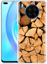 Honor 50 Lite Hoesje Houtblokken - Designed by Cazy