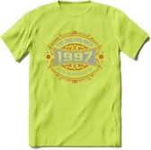 1997 The One And Only T-Shirt | Goud - Zilver | Grappig Verjaardag  En  Feest Cadeau | Dames - Heren | - Groen - M
