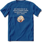 We proosten op je hoofd zonder haren T-Shirt | Grappig Abraham 50 Jaar Verjaardag Kleding Cadeau | Dames – Heren - Donker Blauw - XL