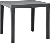 Decoways - Tuintafel 78x78x72 cm kunststof antraciet