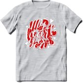 My Heart Is Yours - Valentijn T-Shirt | Grappig Valentijnsdag Cadeautje voor Hem en Haar | Dames - Heren - Unisex | Kleding Cadeau | - Licht Grijs - Gemaleerd - M