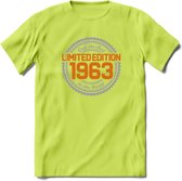 1963 Limited Edition Ring T-Shirt | Zilver - Goud | Grappig Verjaardag en Feest Cadeau Shirt | Dames - Heren - Unisex | Tshirt Kleding Kado | - Groen - XL