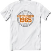 1965 Limited Edition Ring T-Shirt | Zilver - Goud | Grappig Verjaardag en Feest Cadeau Shirt | Dames - Heren - Unisex | Tshirt Kleding Kado | - Wit - S