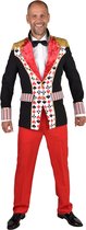 Magic By Freddy's - Casino Kostuum - Punto Banco Casino Jas Man - rood,zwart - XXL - Carnavalskleding - Verkleedkleding