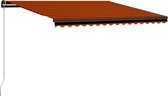 Decoways - Luifel handmatig uittrekbaar 450x300 cm oranje en bruin