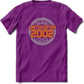 2002 Limited Edition Ring T-Shirt | Zilver - Goud | Grappig Verjaardag en Feest Cadeau Shirt | Dames - Heren - Unisex | Tshirt Kleding Kado | - Paars - XXL