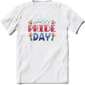 Pride Day | Pride T-Shirt | Grappig LHBTIQ+ / LGBTQ / Gay / Homo / Lesbi Cadeau Shirt | Dames - Heren - Unisex | Tshirt Kleding Kado | - Wit - S