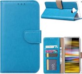 LuxeBass Hoesje geschikt voor Sony Xperia XZ2 - Bookcase Turquoise - portemonnee hoesje - telefoonhoes - gsm hoes - telefoonhoesjes