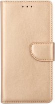 LuxeBass Hoesje geschikt voor OnePlus 7 - Bookcase Goud - portemonnee hoesje - telefoonhoes - gsm hoes - telefoonhoesjes