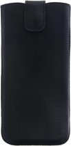 Nokia 8.1 Hoesje - Valenta - Pocket Uni Serie - Echt Leer Insteekhoes - Zwart - Hoesje Geschikt Voor Nokia 8.1