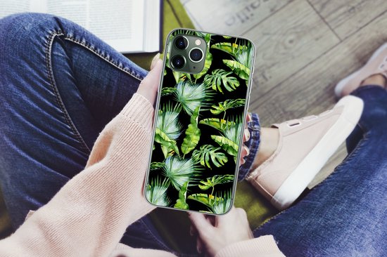 Coque iPhone 11 Pro Max - Feuilles de palmier - Tropical - Motifs - Coque de téléphone en Siliconen