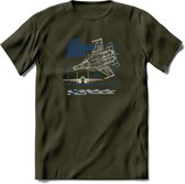 SU-33 Vliegtuig T-Shirt | Unisex leger Kleding | Dames - Heren Straaljager shirt | Army F16 | Grappig bouwpakket Cadeau | - Leger Groen - L