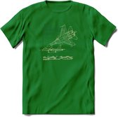 SU-35 Vliegtuig T-Shirt | Unisex leger Kleding | Dames - Heren Straaljager shirt | Army F16 | Grappig bouwpakket Cadeau | - Donker Groen - L