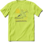 AV-8B Vliegtuig T-Shirt | Unisex leger Kleding | Dames - Heren Straaljager shirt | Army F16 | Grappig bouwpakket Cadeau | - Groen - XL